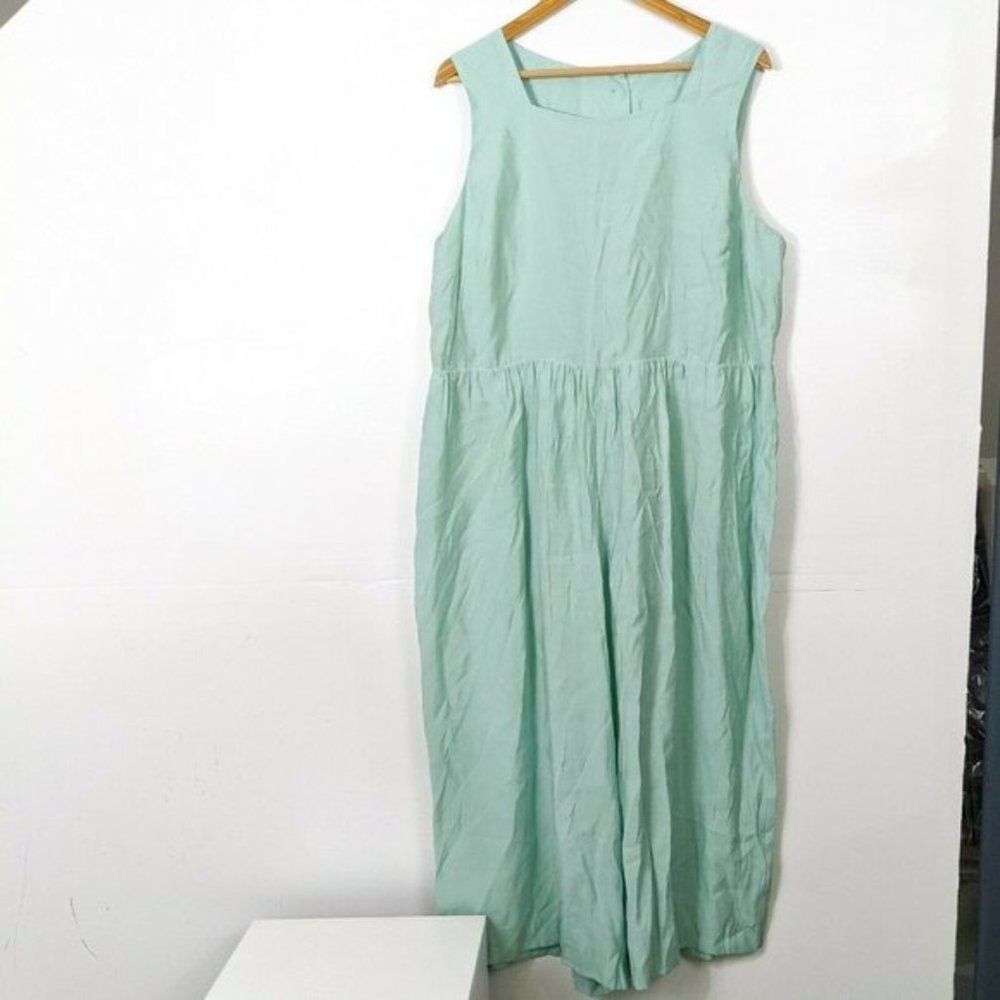 ASOS Blue NWT Button Back Cutout Jumpsuit Wide Crop Leg Size 14